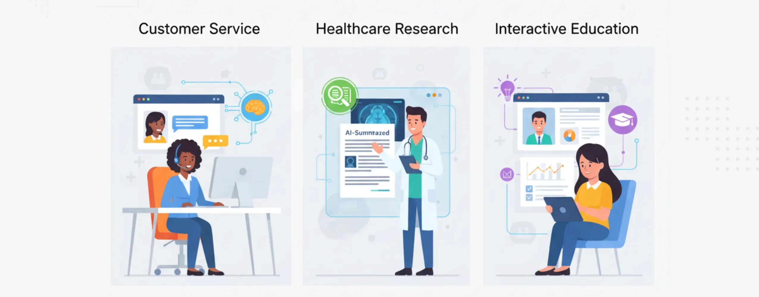 AI in service, health, education