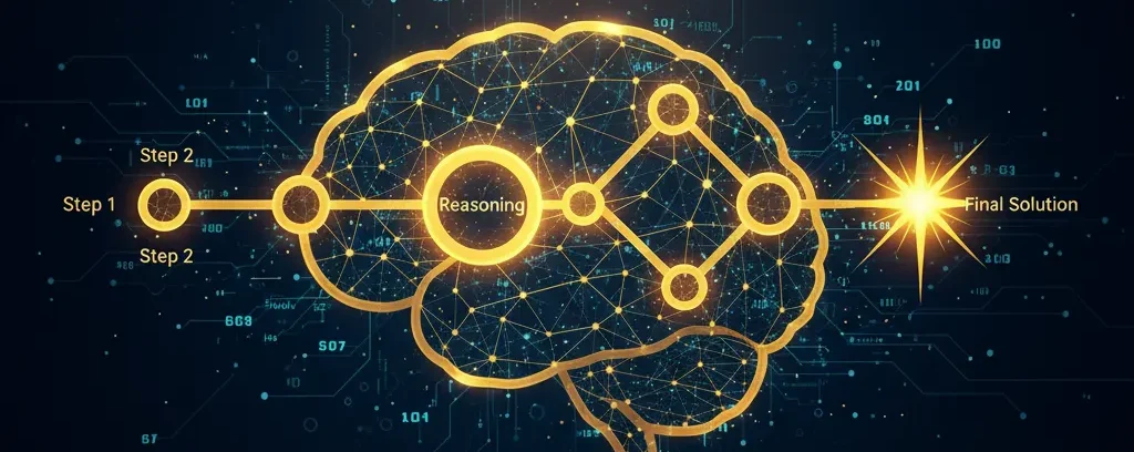 Graphic for Chain-of-Thought, an advanced prompt engineering strategy for AI.
