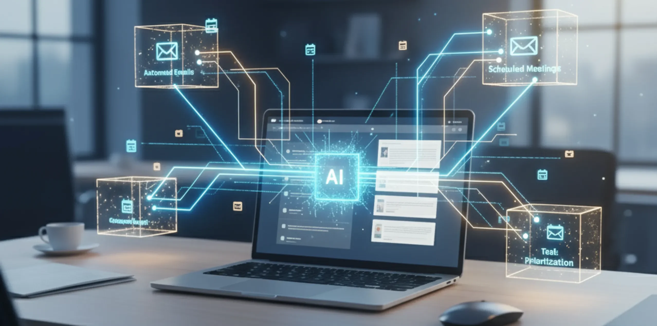 Productivity Boost AI drafting emails and reports for professionals.