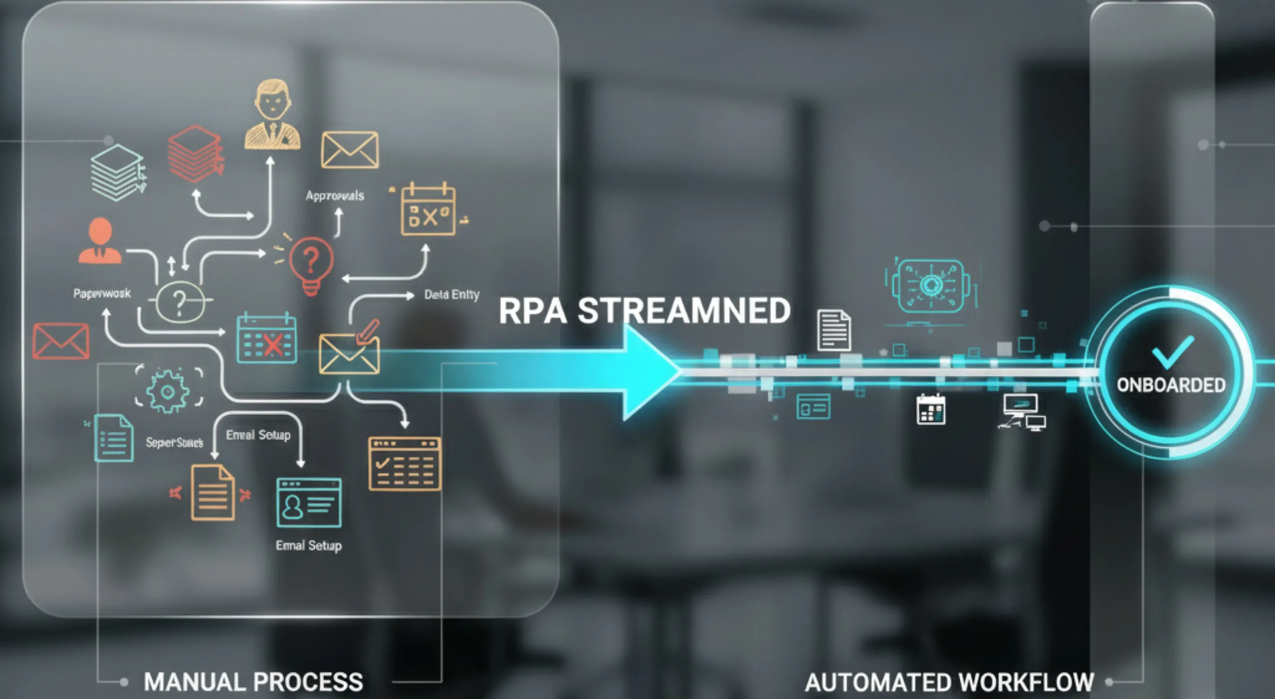  RPA use cases across four major business departments.